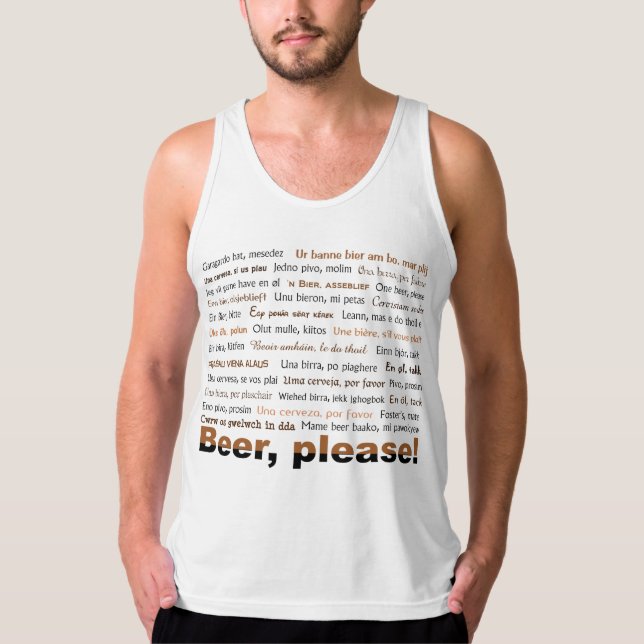 Bestellen Sie Bier in 36 Sprachen T-Shirt (Vorderseite)