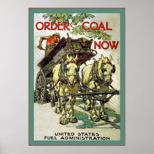 Bestellen Sie Kohle jetzt ~ Vintagen Weltkrieg 1 Poster