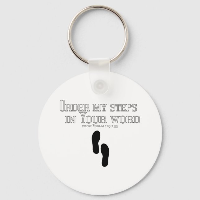 Bestellen Sie meine Schritte Schlüsselanhänger (Vorderseite)