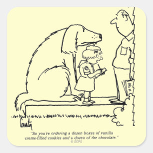 Bestellenplätzchen Quadratischer Aufkleber