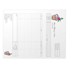 Bestellformular für Konditorei Cupcake Bakery Notizblock