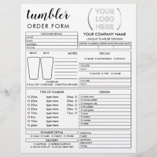 Bestellformular für Tumbler-Mug-Tassen Flyer
