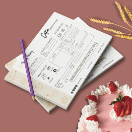 Bestellformular Logo für Kleinbäckerei Notizblock