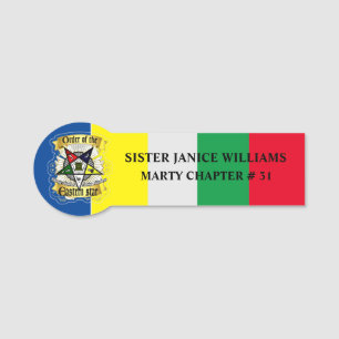 Bestellung der Ost-Star-Tag-Nummer Namensschild