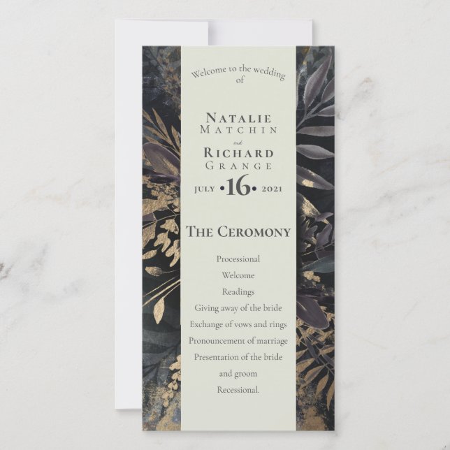 Bestellung, Programm Slate & Gray vergoldet (Vorderseite)