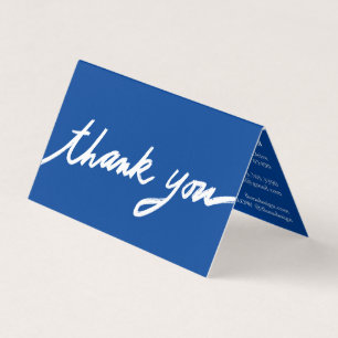 Bestellung Vielen Dank Script Blue Social Icons QR Visitenkarten