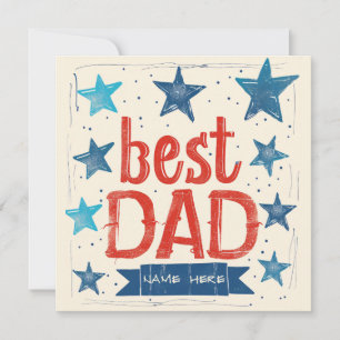 Besten Vater personalisieren Feiertagskarte