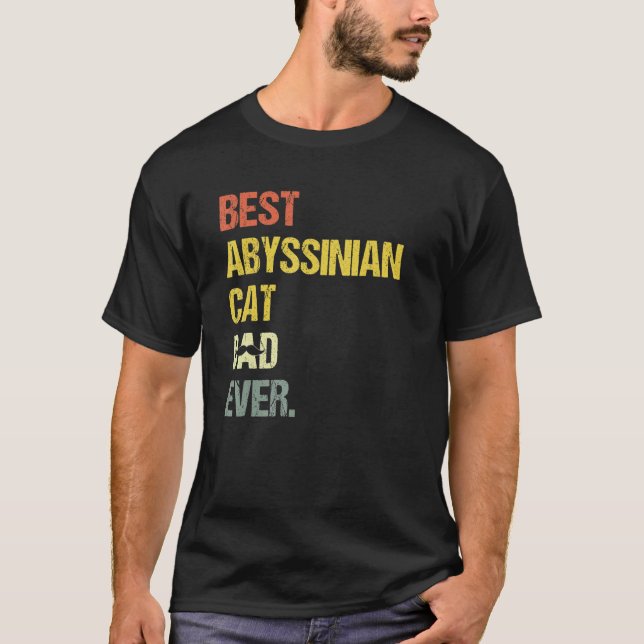 Bester Abessinier-Katzendaddy   Katze T-Shirt (Vorderseite)