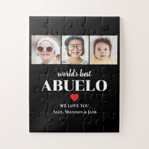 Bester Abuelo der Welt Wir lieben dich 3 Kinder Fo Puzzle