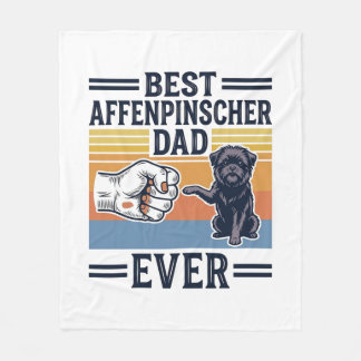 Bester Affenpinscher-Vater überhaupt Vintage-Hund- Fleecedecke
