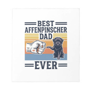 Bester Affenpinscher-Vater überhaupt Vintage-Hund- Notizblock