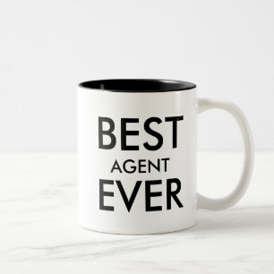 Bester Agent je   Office-Geschenk zum Personalisie Zweifarbige Tasse