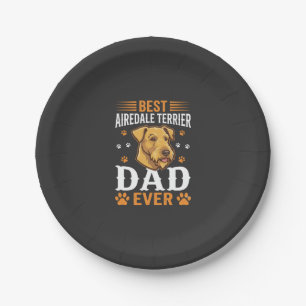 Bester Airedale-Terrier-Vater überhaupt Hundeliebh Pappteller