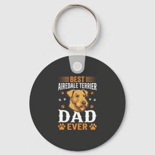 Bester Airedale-Terrier-Vater überhaupt Hundeliebh Schlüsselanhänger