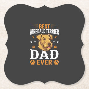 Bester Airedale-Terrier-Vater überhaupt Hundeliebh Untersetzer