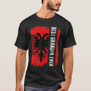 Bester albanischer Opa je Albanien Flaggenvater D T-Shirt