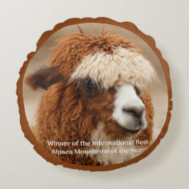 Bester Alpaka-Monobrow Rundes Kissen