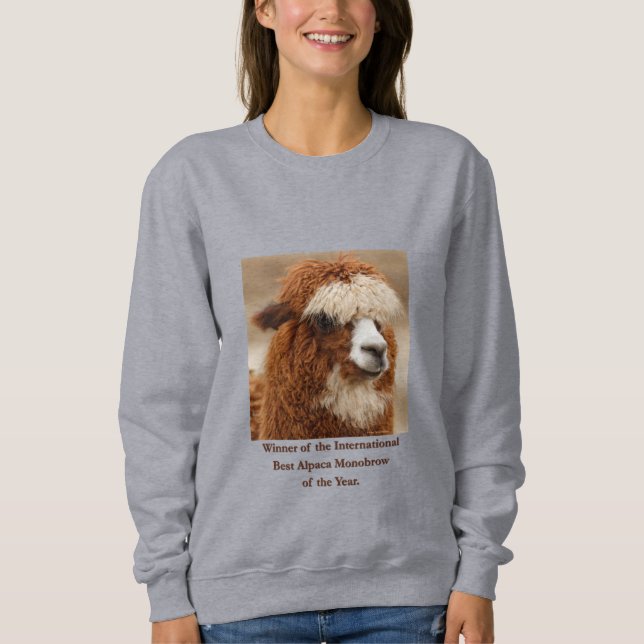 Bester Alpaka-Monobrow Sweatshirt (Vorderseite)
