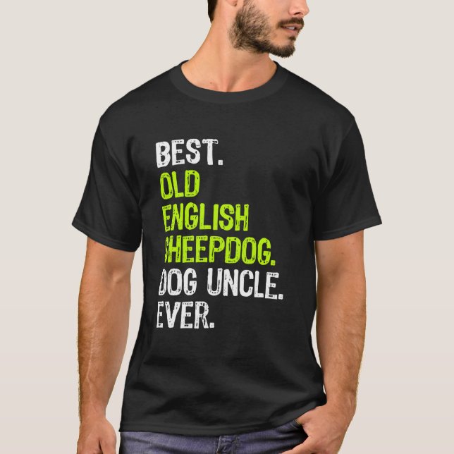 Bester alter englischer Schafhund Hund je T-Shirt (Vorderseite)