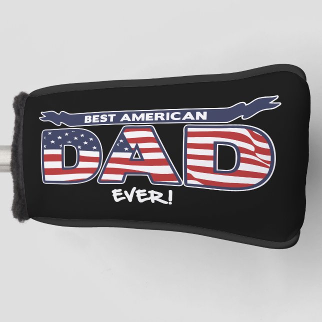 Bester American Dad Ever Golf Headcover (Vorderseite)