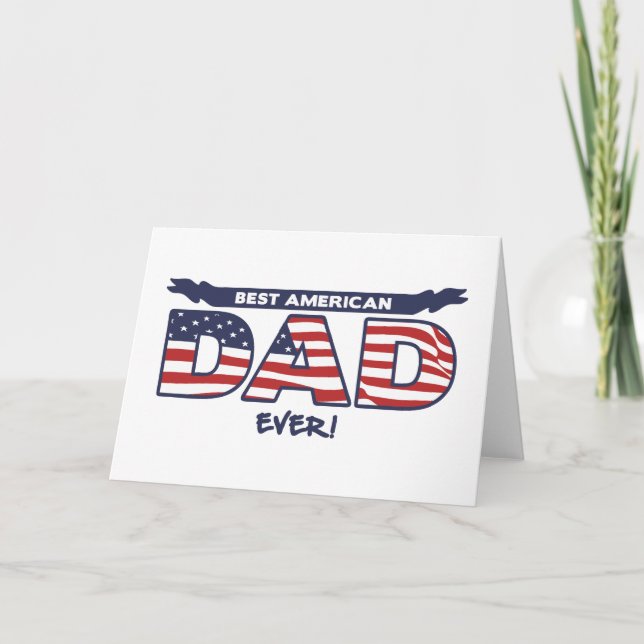 Bester American Dad Ever Karte (Vorderseite)