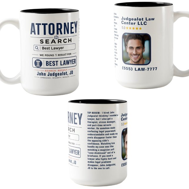 Bester Anwalt Geschenk Zweifarbige Tasse (Von Creator hochgeladen)