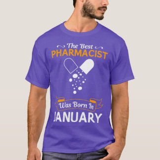 Bester Apotheker Januar Funny Design für Geschenk  T-Shirt