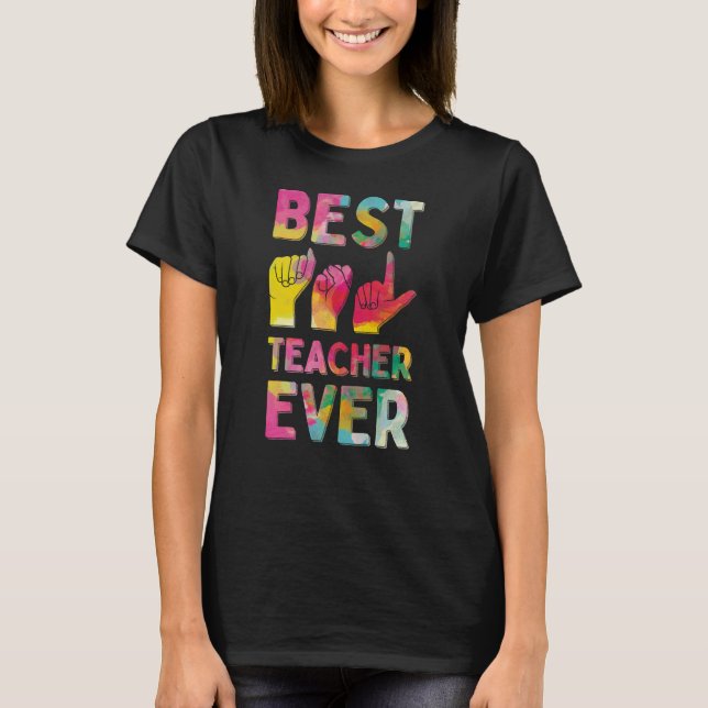 Bester ASL-Lehrer je T-Shirt (Vorderseite)