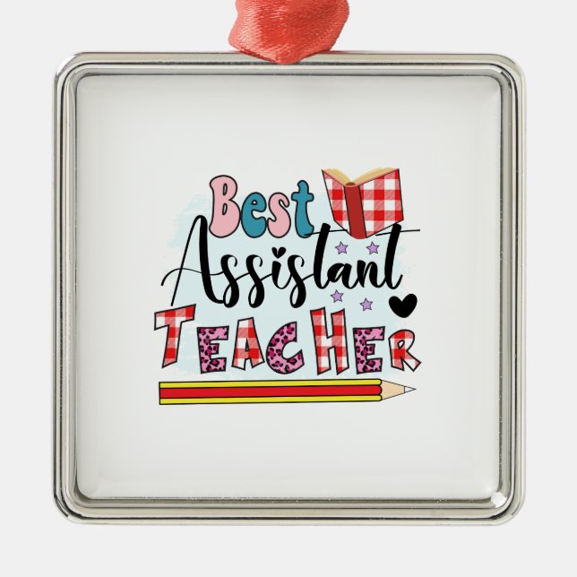 Bester Assistenzlehrer Ornament Aus Metall (Vorne)