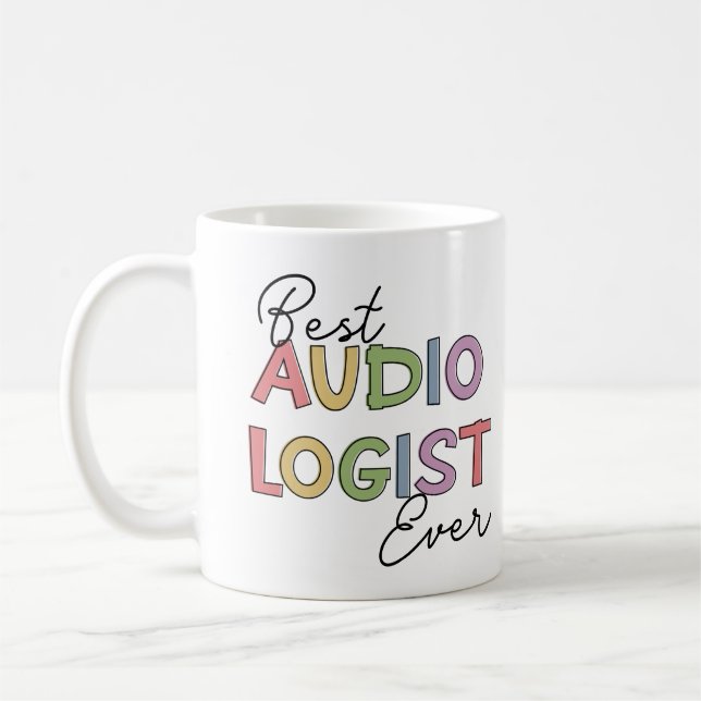 Bester Audiologe je Doktor der Audiologie Geschenk Kaffeetasse (Links)