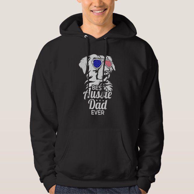 Bester Aussie Vater Ever Australian Shepherd Hoodie (Vorderseite)