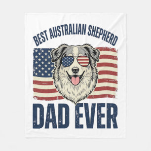 Bester Australian Shepherd Vater überhaupt Patriot Fleecedecke