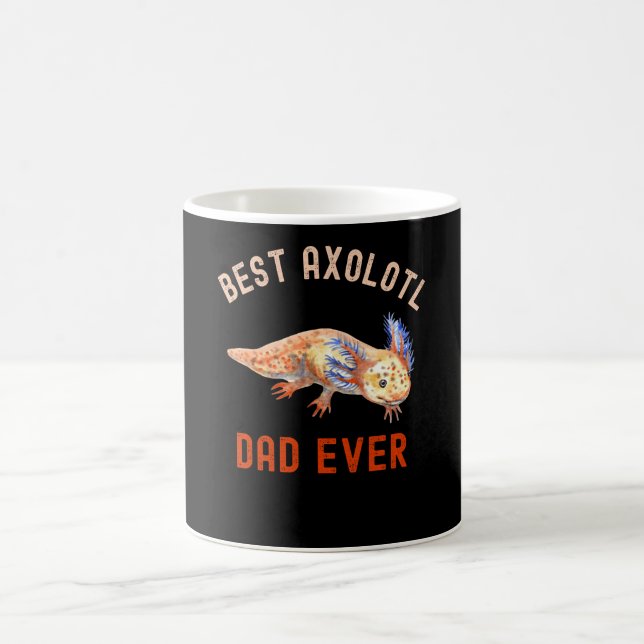 Bester Axolotl-Vater je, Niedlicher Funny Axolotl Kaffeetasse (Mittel)