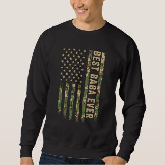 Bester Baba Aller Amerikanische Flagge Camo Vetera Sweatshirt