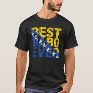 Bester Babo je bosnischer Vater Vater Bosnienflagg T-Shirt