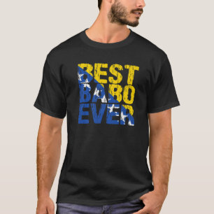 Bester Babo je bosnischer Vater Vater Bosnienflagg T-Shirt