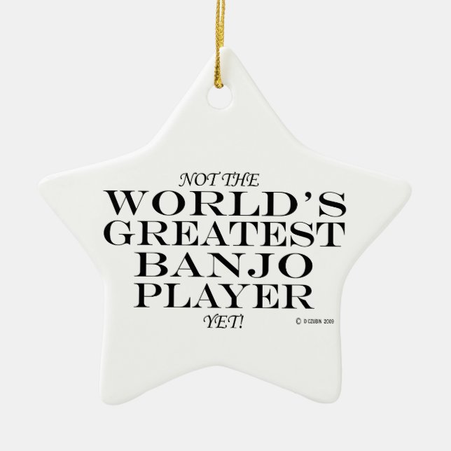 Bester Banjo Player und Keramik Ornament (Vorne)