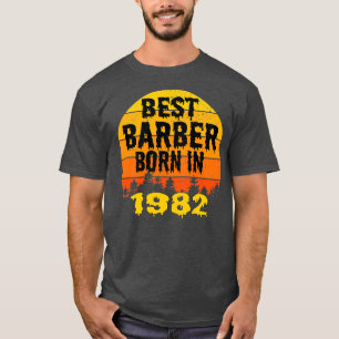 Bester Barber Geboren 1982 Geburtstag Vintag T-Shirt