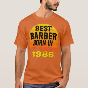 Bester Barber Geboren 1986 Geburtstag Vintag T-Shirt