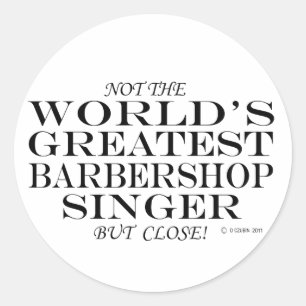Bester Barbershop Singer Nah Runder Aufkleber