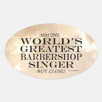 Bester Barbershop Singer Spieler Nah Oval Stick Ovaler Aufkleber