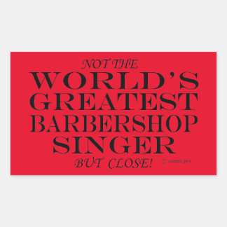 Bester Barbershop Singer Spieler Nah Rectangula Rechteckiger Aufkleber