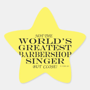 Bester Barbershop Singer Spieler Nah Star Stick Stern-Aufkleber