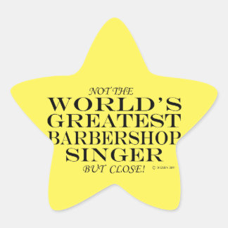 Bester Barbershop Singer Spieler Nah Star Stick Stern-Aufkleber