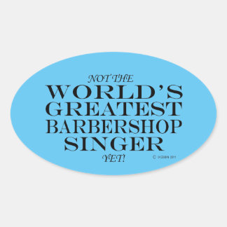 Bester Barbershop Singer und Oval Sticker