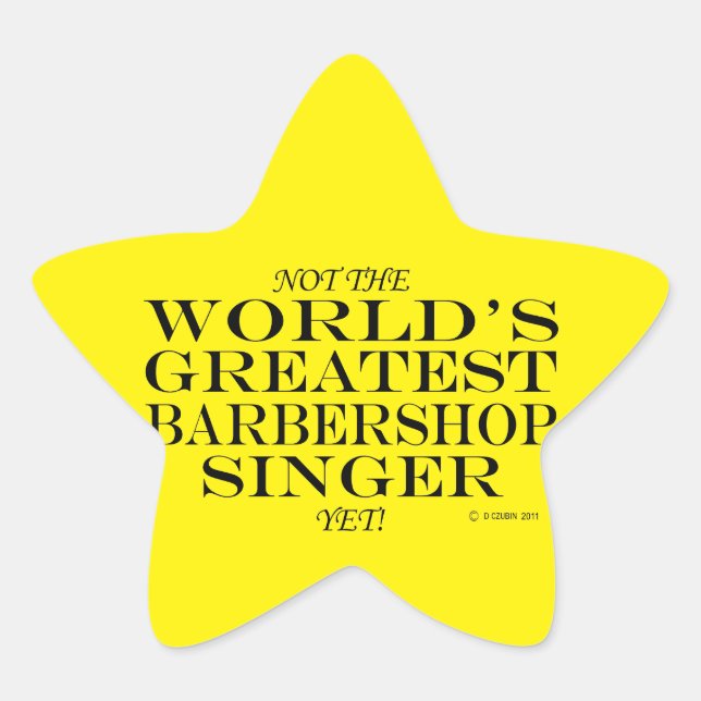 Bester Barbershop Singer und Star Sticker (Vorderseite)