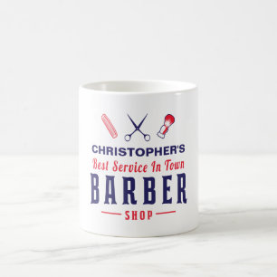Bester Barbier Retro Vintage Monogramm Kaffeetasse