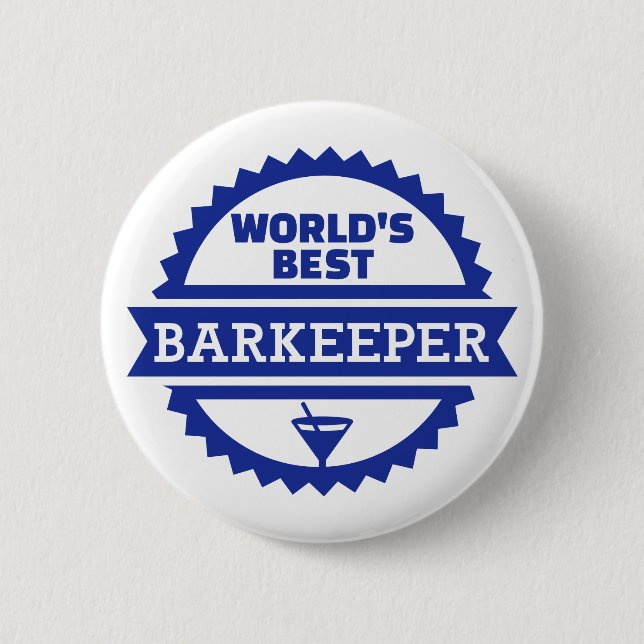 Bester Barkeeper-Barkeeper der Welt Button (Vorderseite)