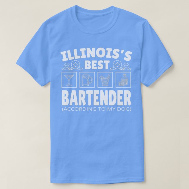 Bester Barkeeper Illinois T-Shirt (Design vorne)
