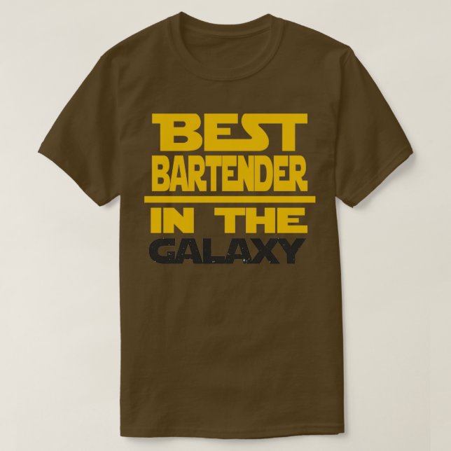 Bester Barkeeper im Galaxy Funny Gift T-Shirt (Design vorne)